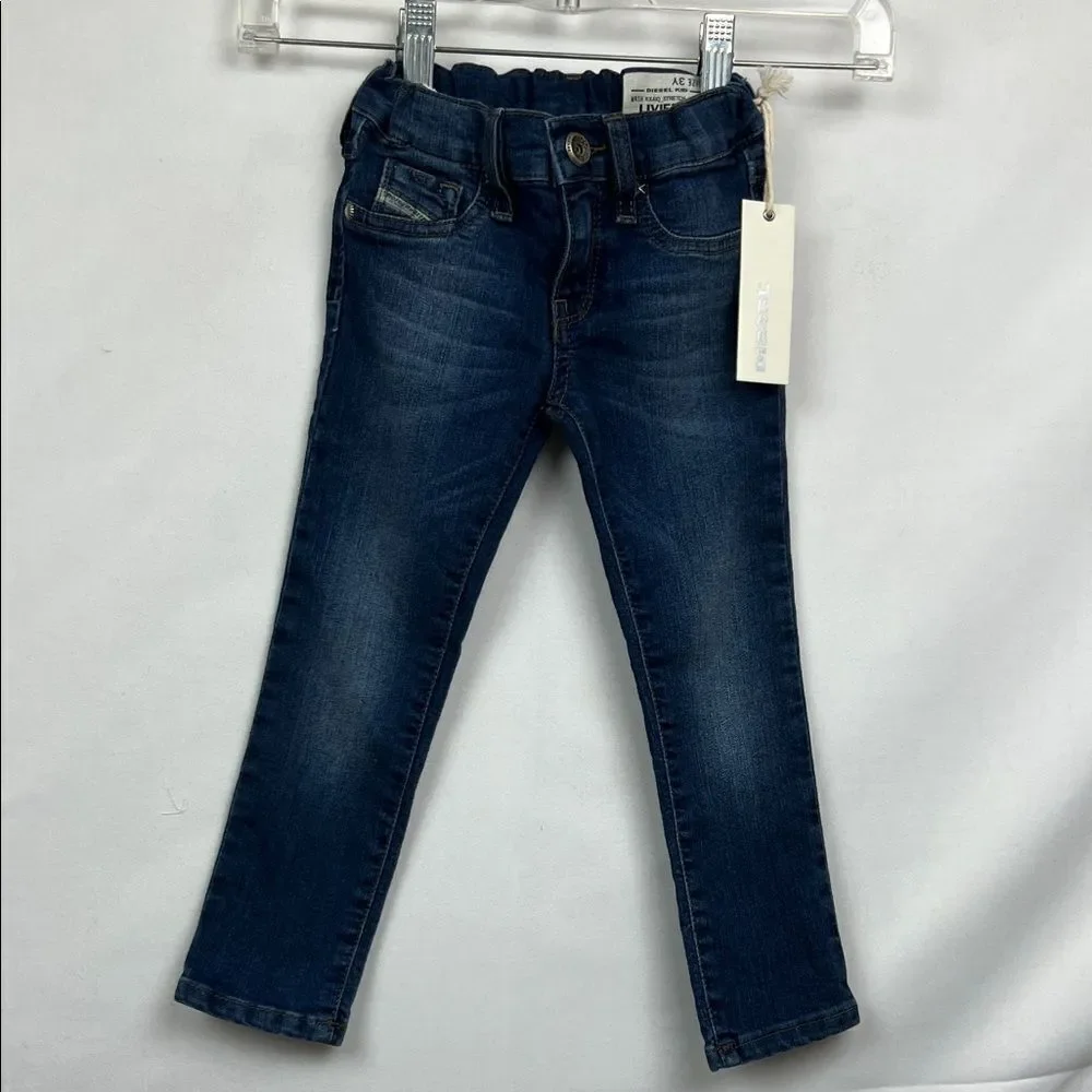 Diesel Kids Livier Stretch Super Slim blue jeans size 3 NWT
